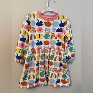 Mini Boden Colorful Animal Print Sweater Dress